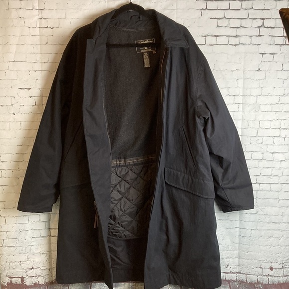 Eddie Bauer Wool Jacket & Quilted Lined Trench M Zip-out Liner Classic Car Coat - Picture 2 of 15